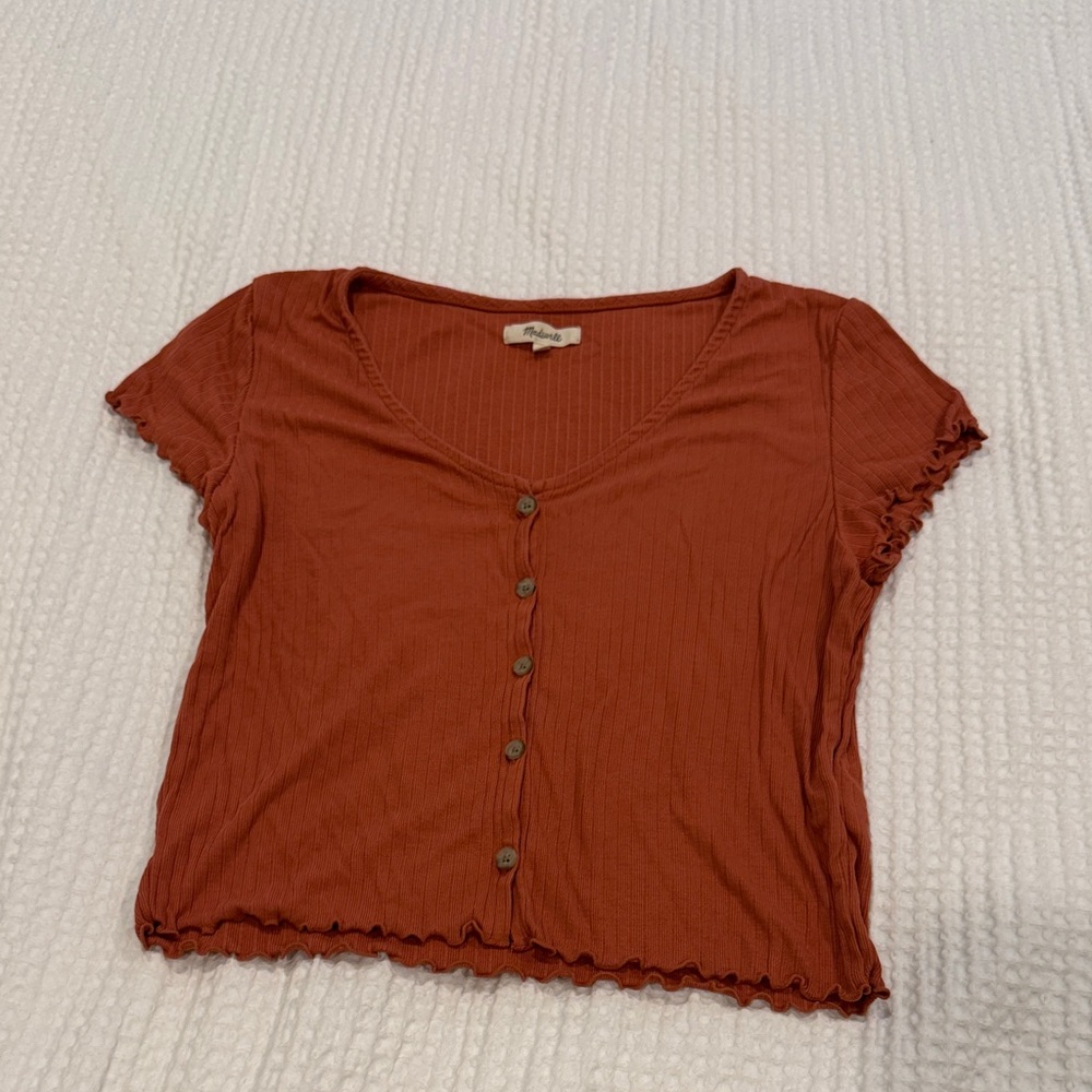 Madewell Rust Button-Down Women's Shirt